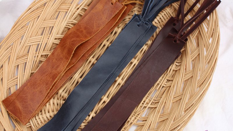 A simple handmade leather bookmark by E.L. Freeman